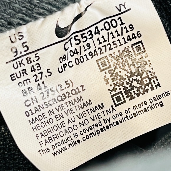Nike Air Force 1‎ Low BHM 2020 MultiColor CT5534-001 Sz 9.5 main image 5